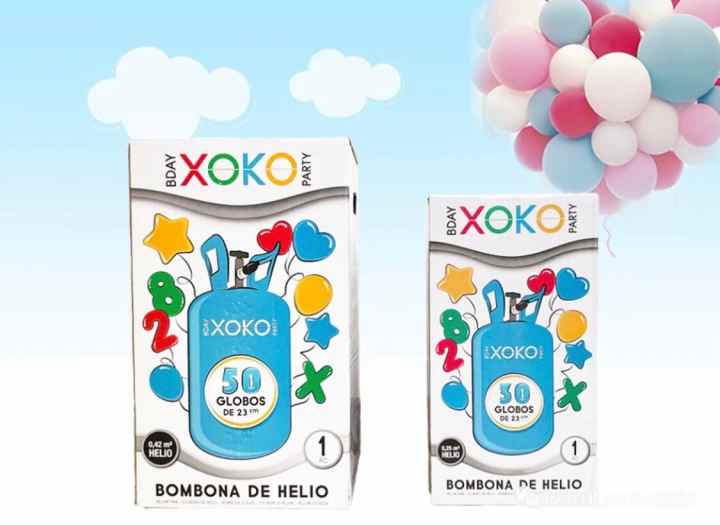 Bombona Botella de helio desechable para 30 globos de 23cm✓ por