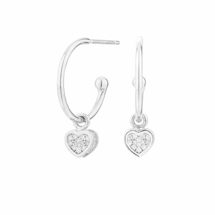 Boucles d'oreilles ear-cuffs contour de lobes avec zirconium CZ argent