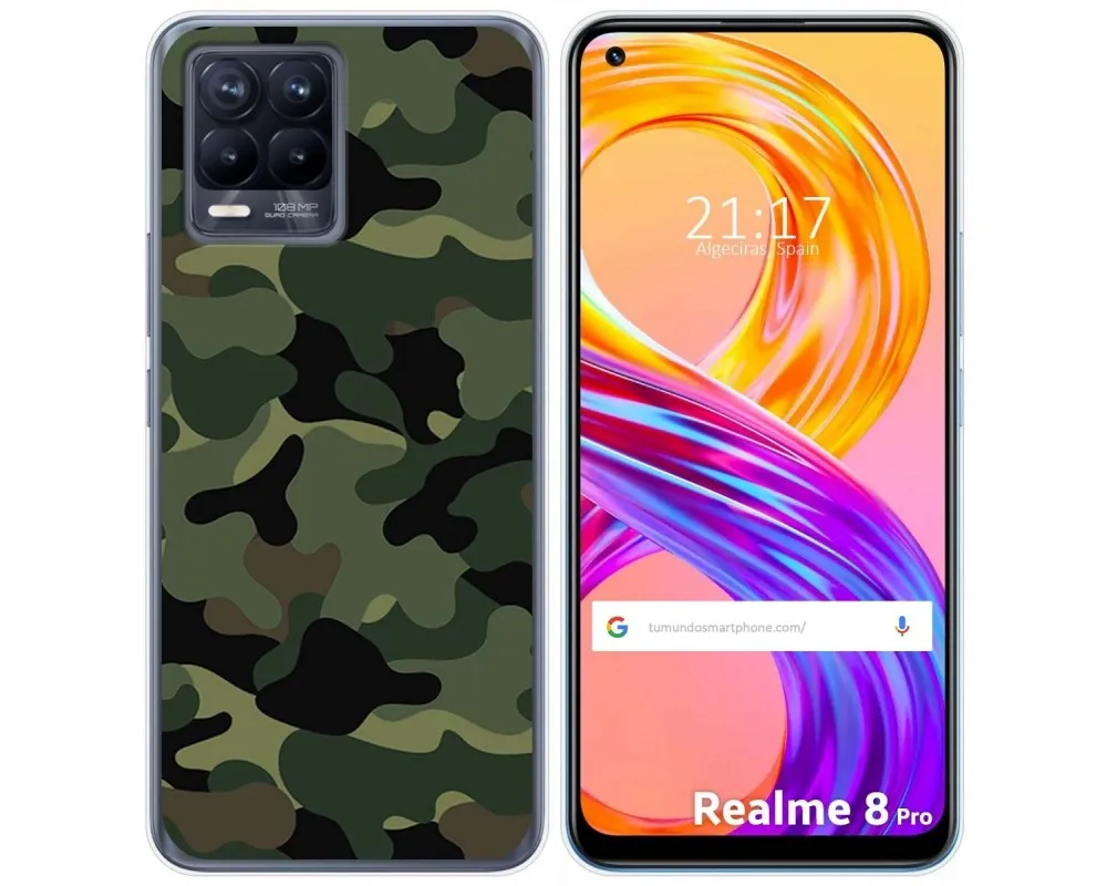 Topme Funda Compatible con Realme 8 / Realme 8 Pro (6.4) – Protección Segura y con Estilo - Azul Claro