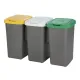 Set 3 Papeleras De Reciclaje De Plástico TONTARELLI 79 X 33 X 48 Cm - 0