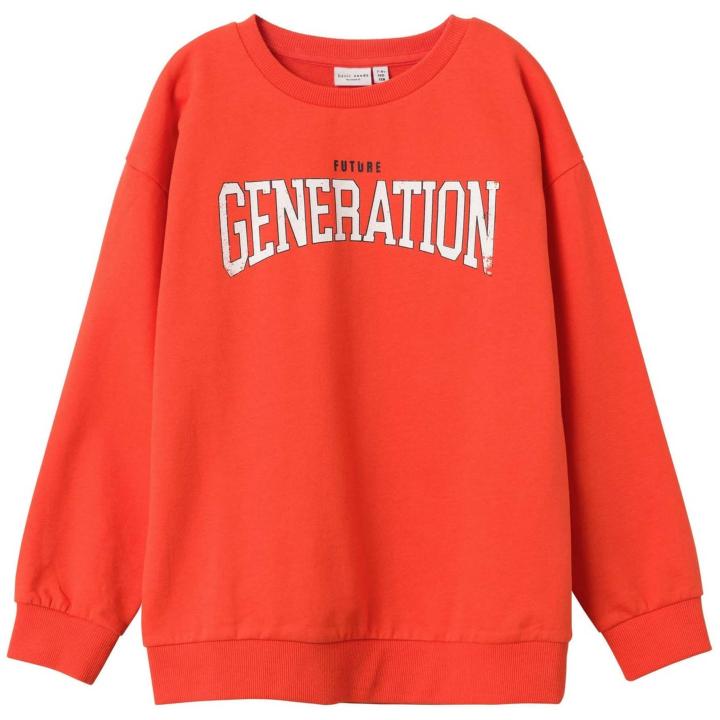 NAME IT Felpa Con Cappuccio Per Bambina Minnie Mouse, Modello Nmfsine Minnie Sweat, Colore Jester Rosso, Morbida In Cotone Ed Elastan