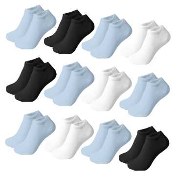 Calcetines lisos de algodón para niños Talla 12 Color MARINO