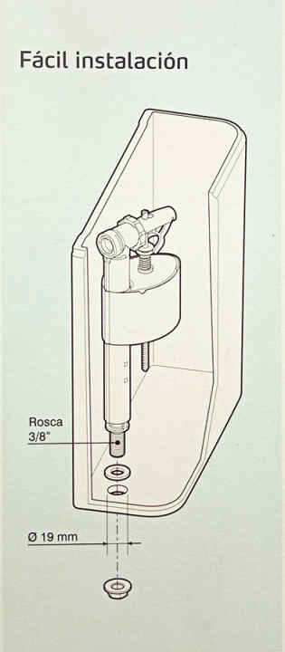 Descargador de cisterna wc Gala con doble pulsador. Kit mecanismo original  de descarga de dos botones compatible Roca y otras marcas
