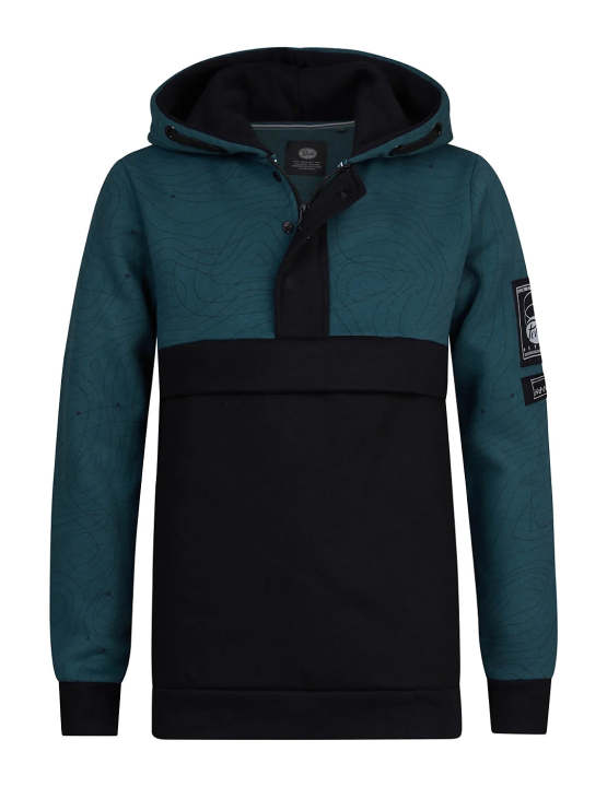 Sudadera Con Capucha Para Hombre Petrol - Bolsillo Canguro, Logo Impreso, 80% Algodón, Estilo Urbano