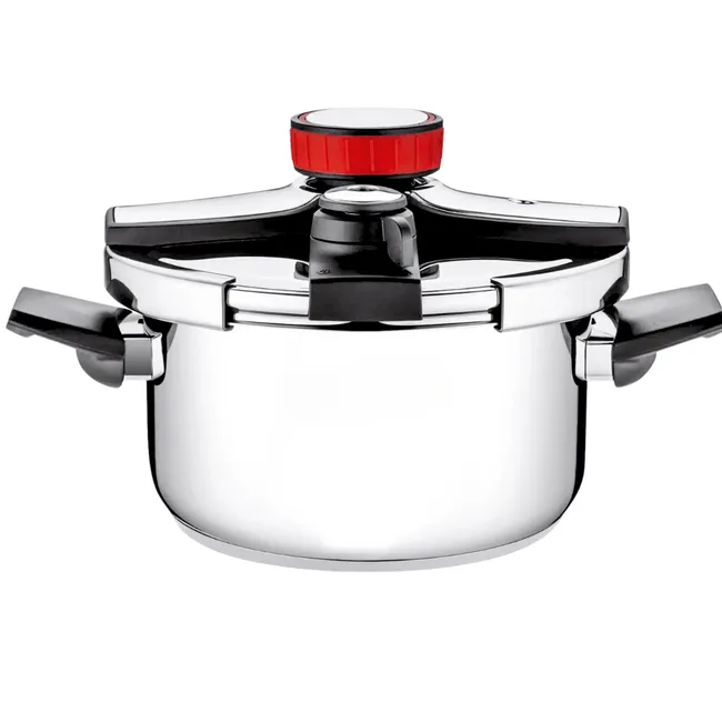 Olla a Presión Super Rápida 10 litros, Válvulas de seguridad, valido para todo tipo de cocina, Full inducción acero 18/10