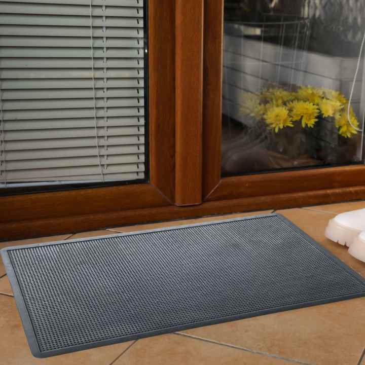 Felpudo de Goma con Púas Rectangular Antideslizante, Alfombra  Antideslizante para Exterior o Interior, Lavable e Impermeable - 35 cm x 60  cm