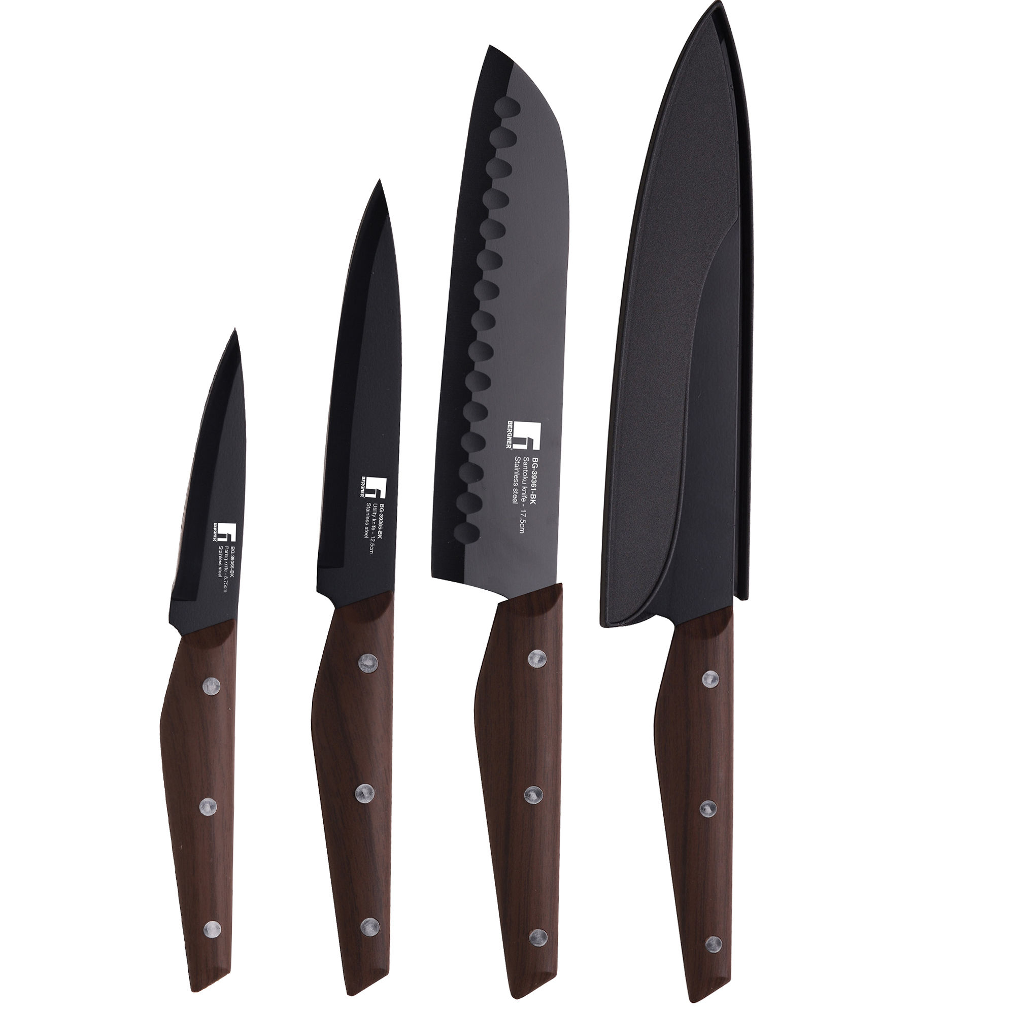 BERGNER Set de cuchillos de cocina Siegen (Chef, santoku, multiusos y