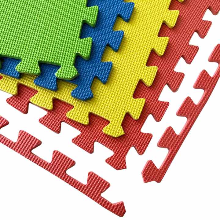 Esterilla Puzzle para Suelos de Gimnasio y Fitness, Protección de Goma  60x60 cm, Colchoneta Antideslizante, 20 Piezas - 7,2 m² (Multicolor)