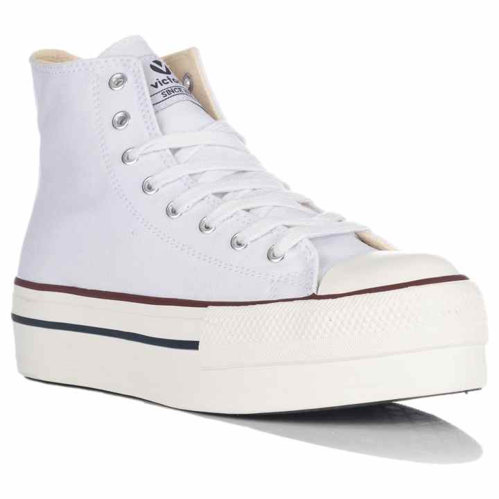 Victoria Zapatillas Plataforma Lona Blanca Miravia