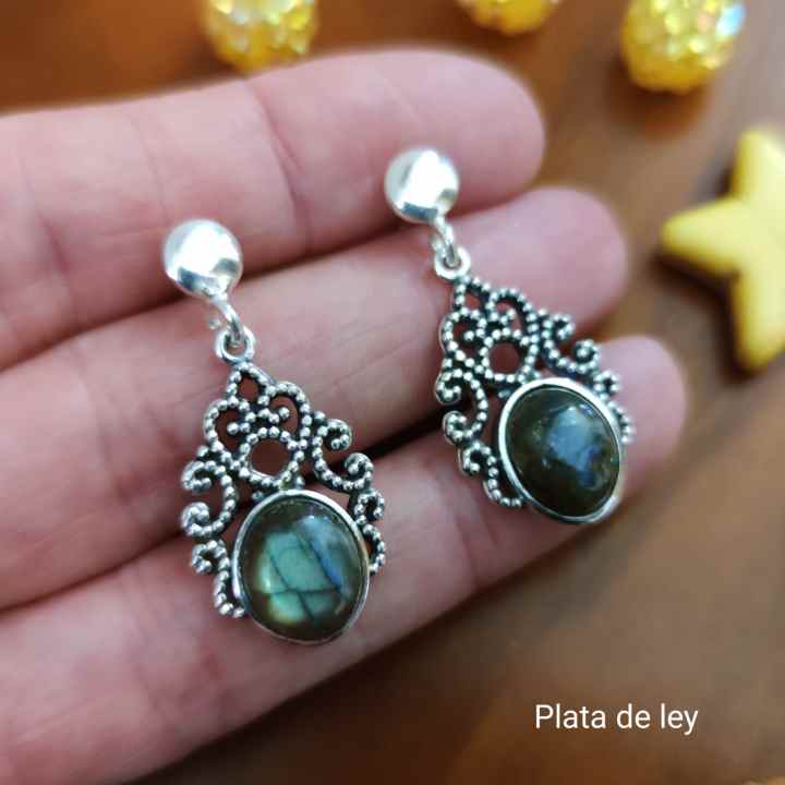 Pendientes largos de Plata vieja