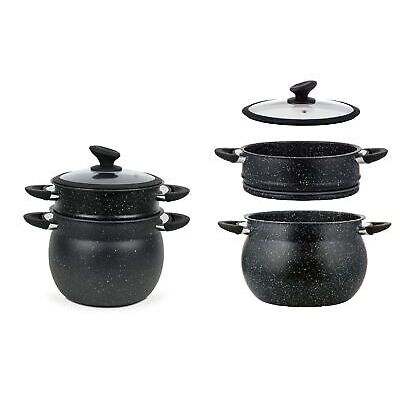 Ollas - 15 L - Cous Cous Con Recubrimiento De Piedra - 15 LITROS - SHIRO - OLLA CUSCUSERA - VAPORIZADOR - CUSCÚS - APTA INDUCCION