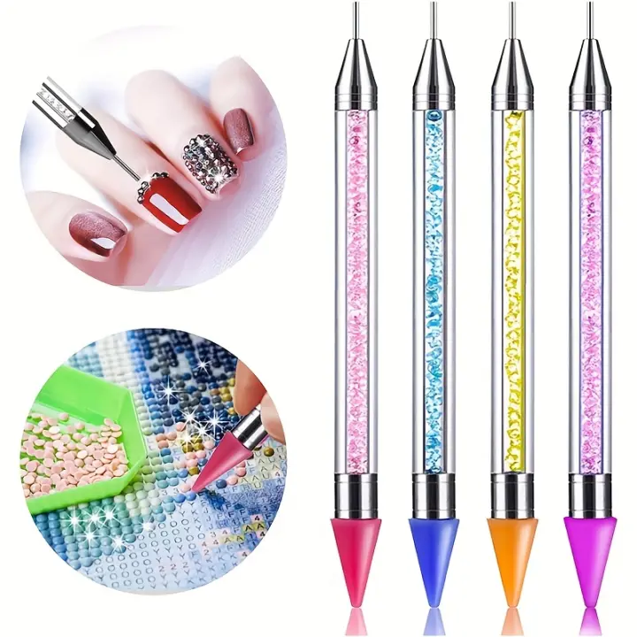 1Pc Gem Crystal Rhinestones Picker Pencil Nail Art Craft Decor Tool  Dual-ended Dotting Wax Pen