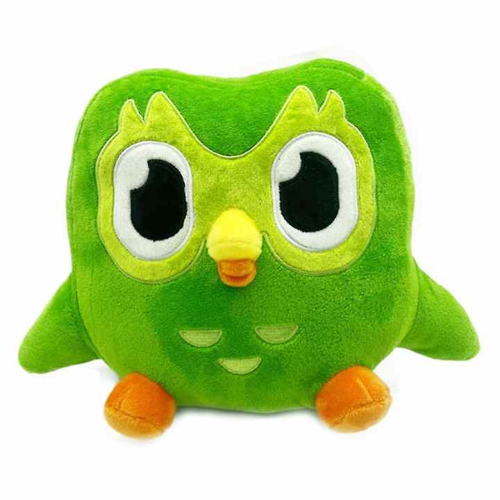 30cm Duolingo Plushie Duo 10 Year Anniversary Green Owl Gift For