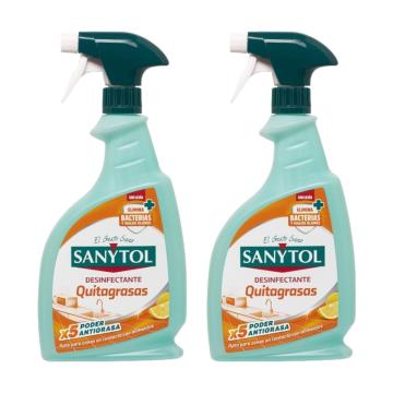 Sanytol - Spray Limpiador Desinfectante Quitagrasas, Desengrasa y