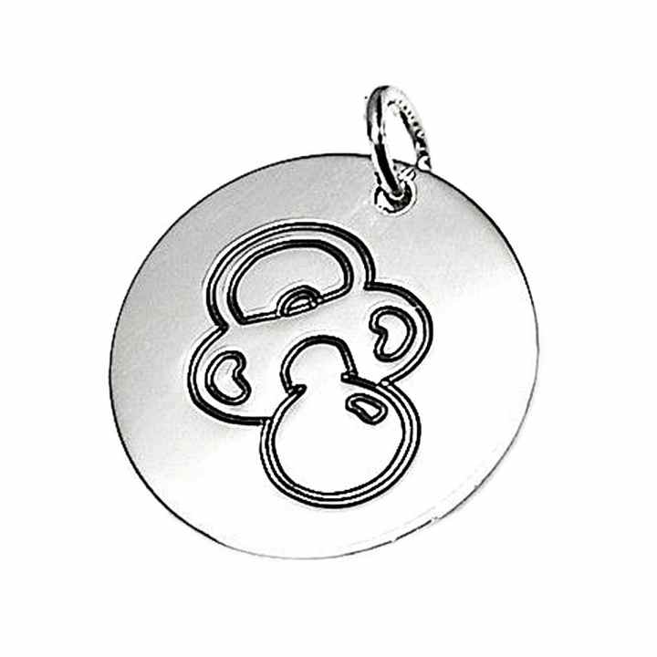Colgante De Plata Ley 925 Símbolo Indalo - 18mm, Liso Y Calado - Unisex - Incluye Estuche De Regalo