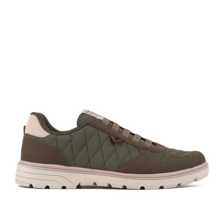 Yumas Sneakers PISTOLS in kaki split suede