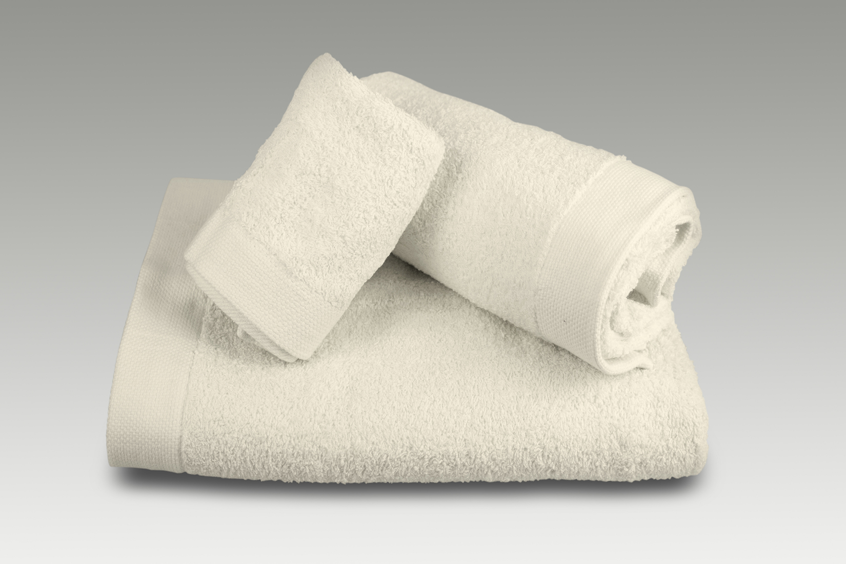 Juego de 3 toallas de baño Burrito Blanco 100% algodón por sólo 9,99€ ¡¡61% de descuento!!