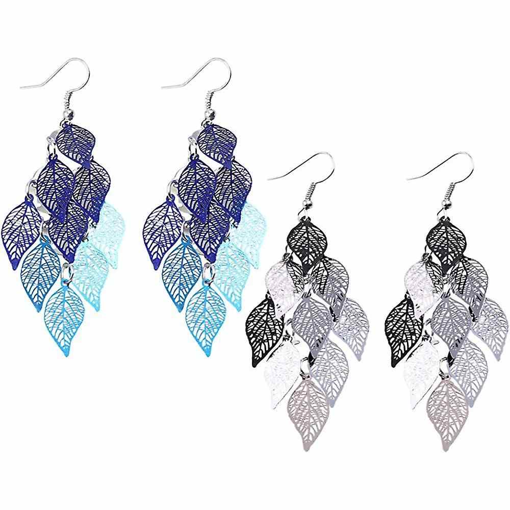 Boucles D'oreilles Pendantes Chandelier En Coquillage Léger - Double Cercle - Occasion Excellent état