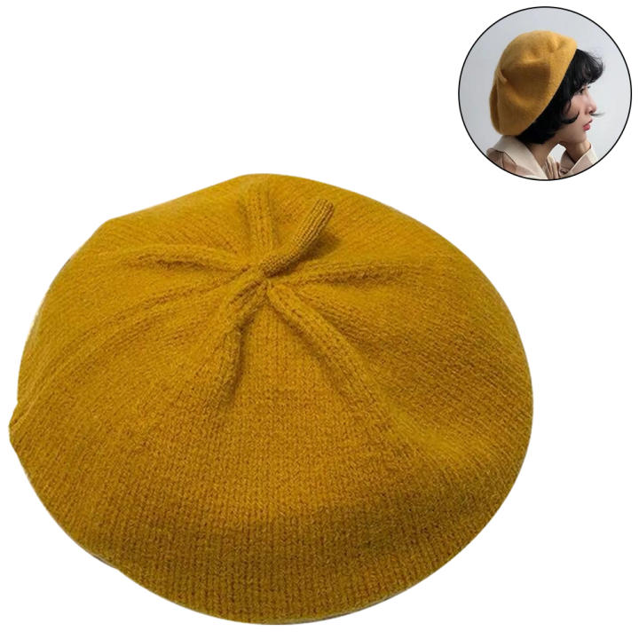 Boina Mujer Boina Lana Central Chic - Francesa Clásica, Talla Única Boina Francesa Central Chic