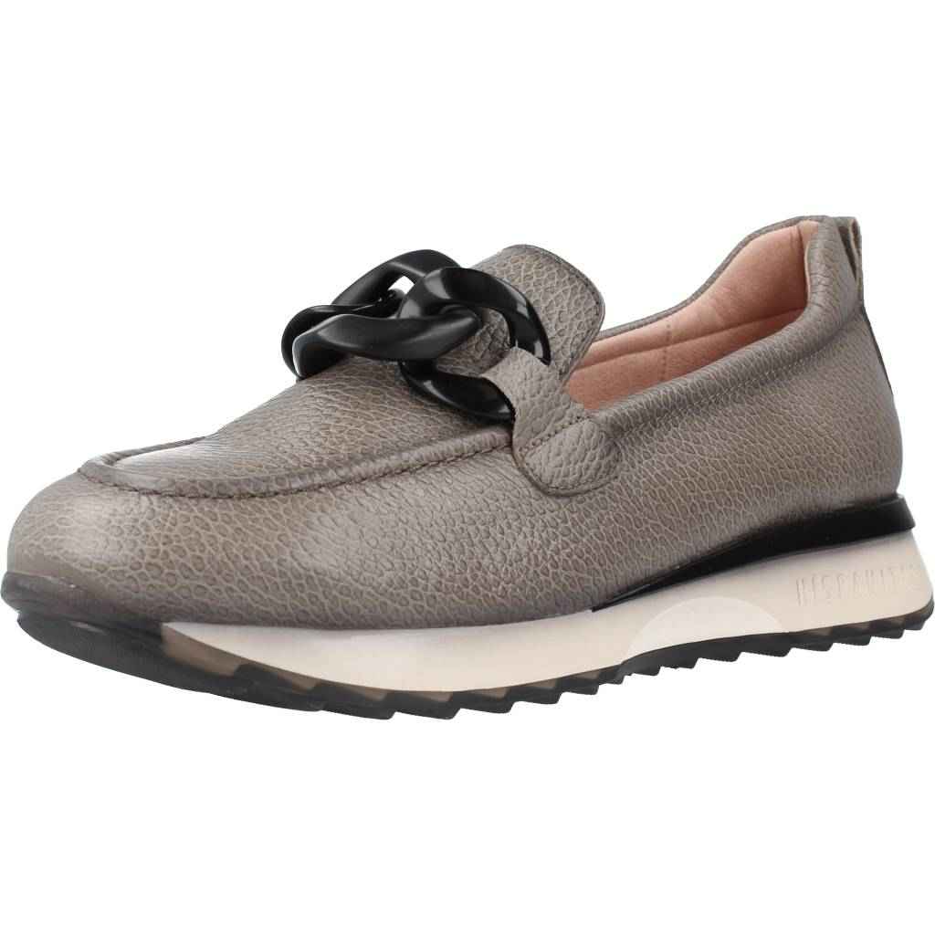 Mocassins Pour Femmes Hispanitas Kansas HI254238 - Cuir Naturel - Fabriqué En Espagne - Talon Plat, Confort Optimal - Noir