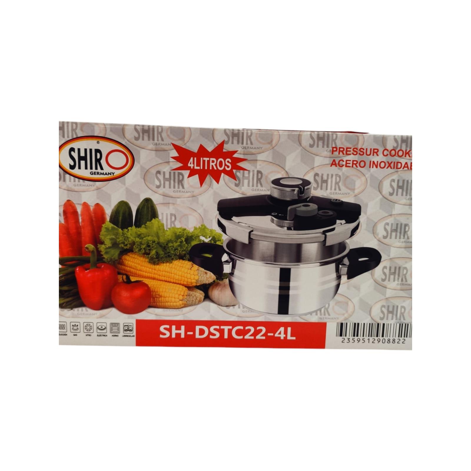 Olla Presión Súper Rápida Shiro 4L Inducción -  OLLA A PRESION SHIRO - MODELO  SH - DSTC22 - 4L - VITRO - ELECTRICA - GAS - INDUCCION