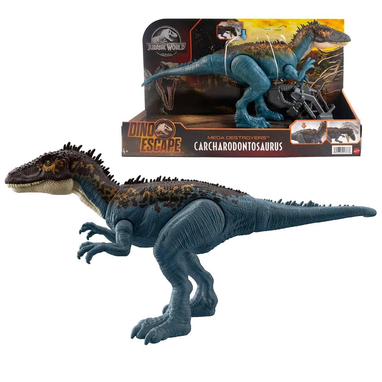 Jurassic World. Dinosaurio Charcarodontasurus escapista. regalos y juguetes para  niños y niñas +4 años (Mattel HCM04) | Miravia
