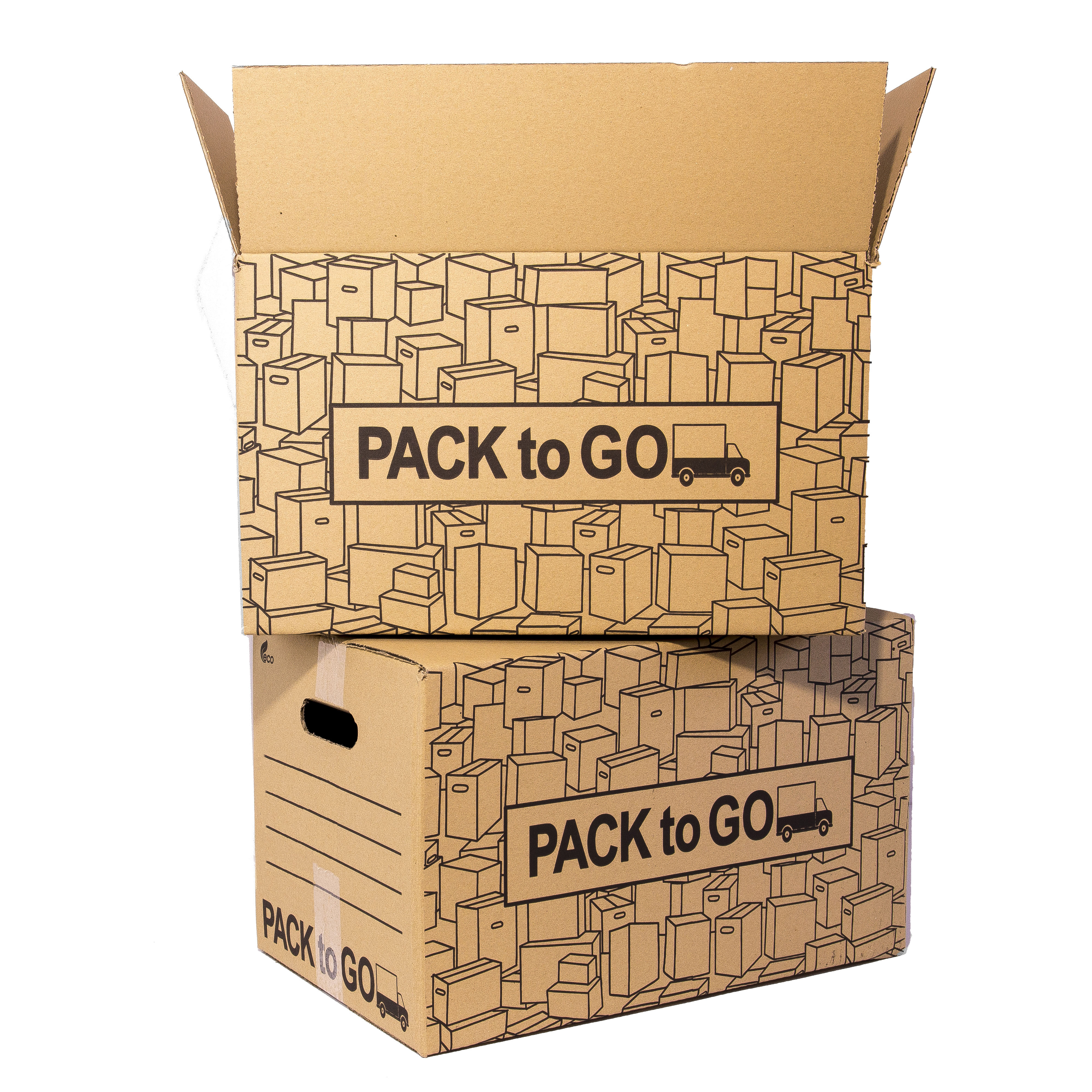 Pack 25 cajas de cartón para envíos, almacenaje, caja con solapas