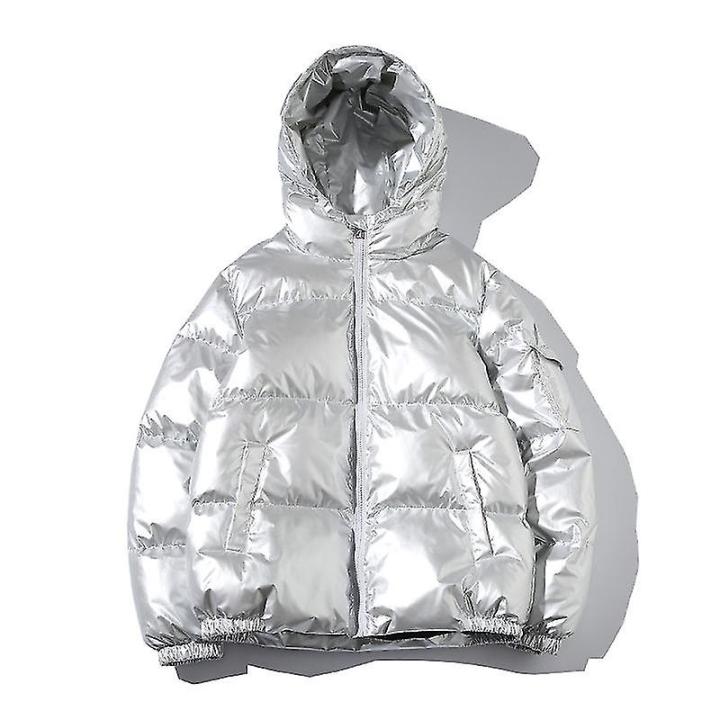 Chaqueta De Plumón Para Hombre Con Cremallera Completa Y Capucha Gruesa