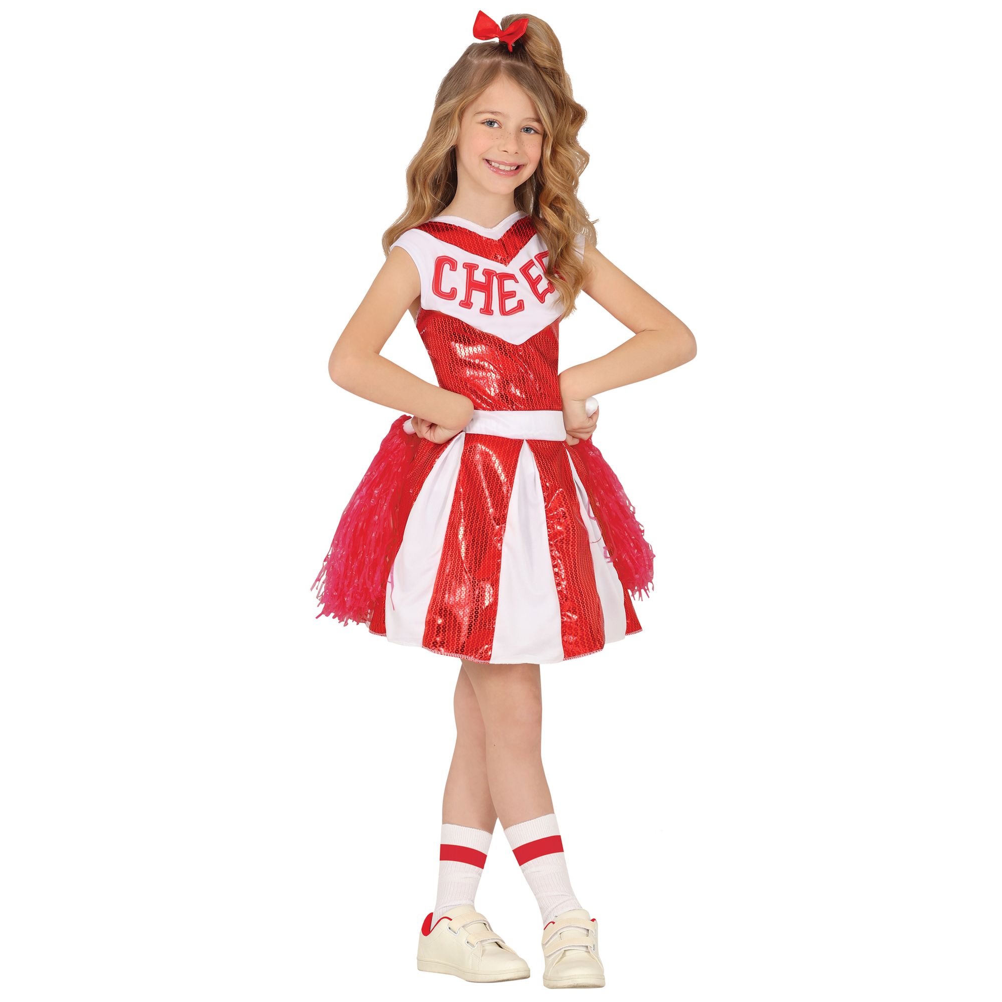 Disfraz De Animadora Para Mujer | Incluye Pompones Y Calcetines | Carnaval Y Halloween