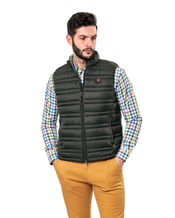 Chaleco Acolchado Para Hombre Ligero - Relleno De Plumón, Impermeable, Con Bolsillos Con Cremallera, Ideal Para Entretiempo E Invierno