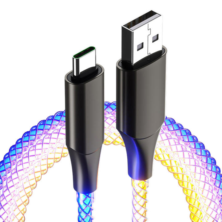 Cable de Datos de Carga Rápida 66W 6A RGB Tipo C para Xiaomi K60 Ultra ...