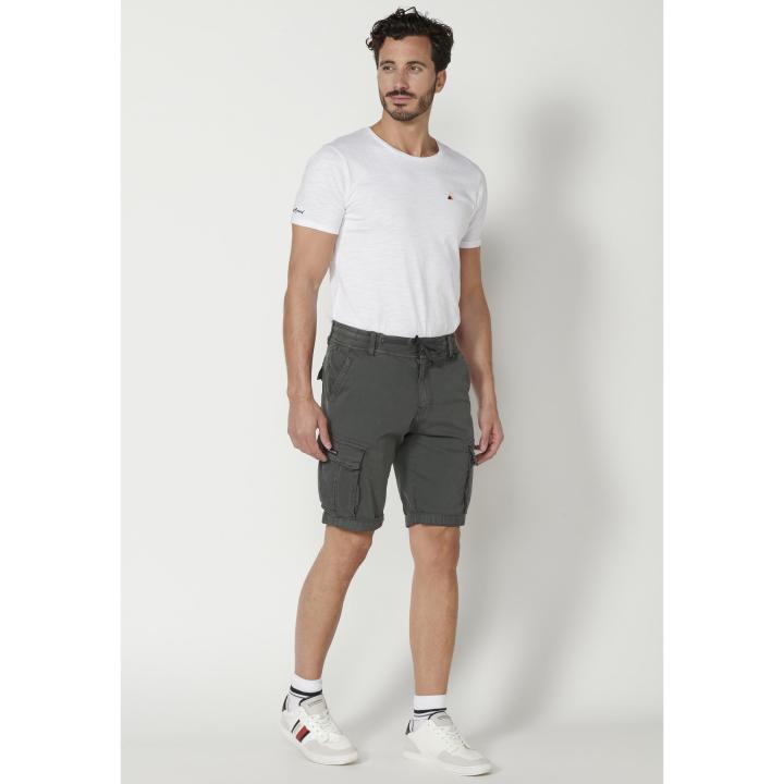 BLEND Barni Pantalón Cargo Bermuda Para Hombre: Elástico, Regular Fit, Bolsillos Multifunción