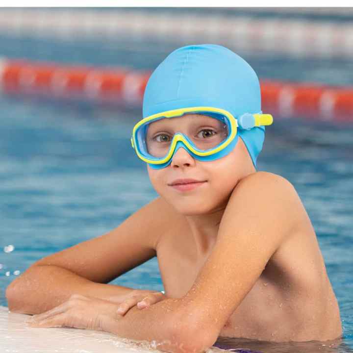 Gorro de natación para niños, paquete de 2 gorros de natación de silicona  duraderos para niños y jóvenes, diseño ergonómico 3D para niños y