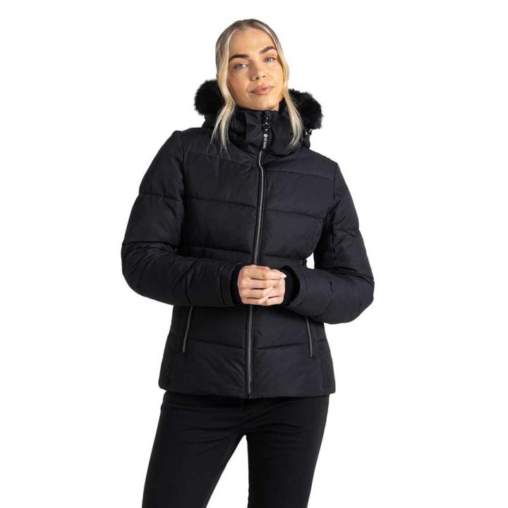 Doudoune Matelassée Femme Dare2b Reputable - Capuche, Tissu Brillant, Ornements Swarovski - Chaud Et élégant