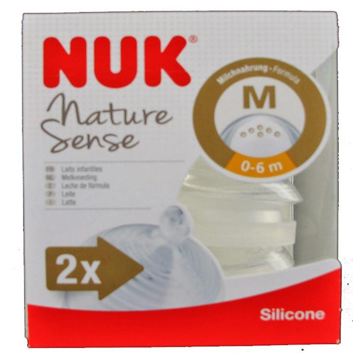 Tetina NUK Nature Sense Talla S Para 0-6 Meses - 2 Unidades, Silicona, Flujo Suave Y Válvula Anticólicos