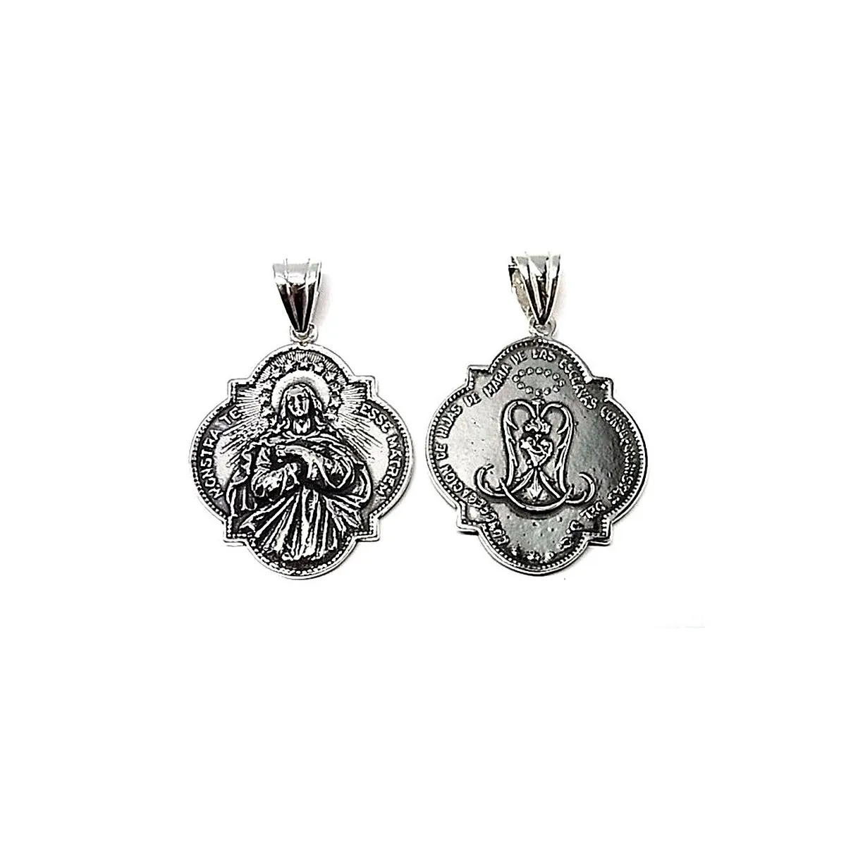 Virgen De La Cabeza Colgante Pastor Medalla Plata Ley 925m Silueta 25 Mm Calada