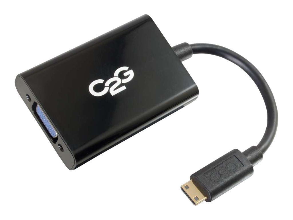 C2G HDMI Mini to VGA and Audio Adapter Converter Dongle vídeo