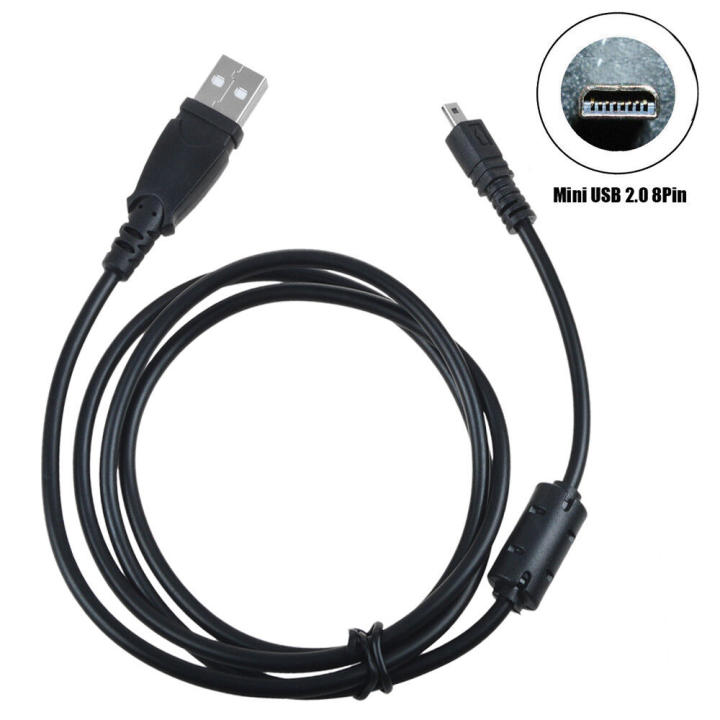 Câble USB Données Pour Panasonic Lumix DMC-LZ40, LZ5, LZ6 – Longueur 14,5 Cm – Noir – Vhbw