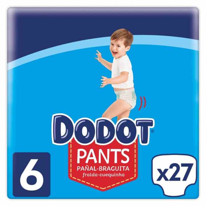 DODOT PANTS T6 27U - Pannolini Mutandina Taglia 6 - 27 Pezzi - Con Regolazione Antiperdita 360°