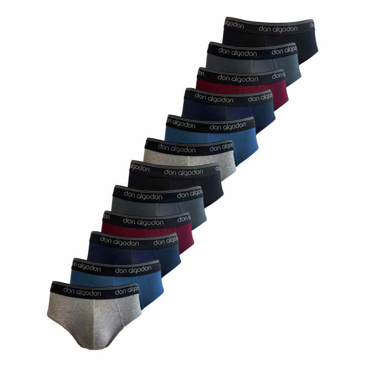 DON ALGODON Pack 12 Slips Hombre Calidad y suavidad excepcionales 2 unidades de calzoncillos