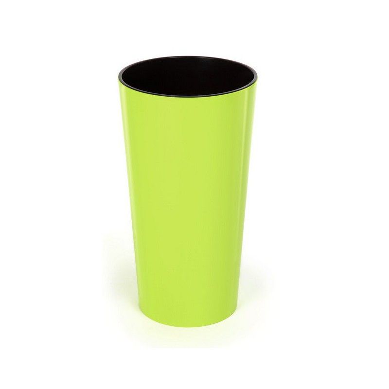 Blumentopf Lilia ECO 250 Mm – Aus Recyceltem Kunststoff & Holz, Weiß, Mit Einsatz