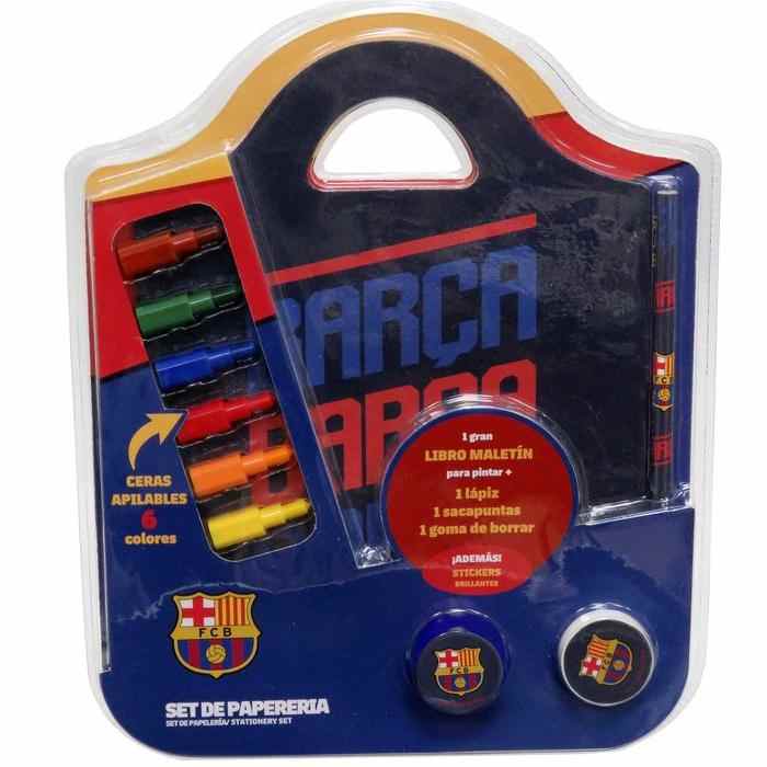CYPBRANDS FC Barcelona Kugelschreiber – Metall, Schwarz, Mit Gravur-Box, Offizielles Lizenzprodukt