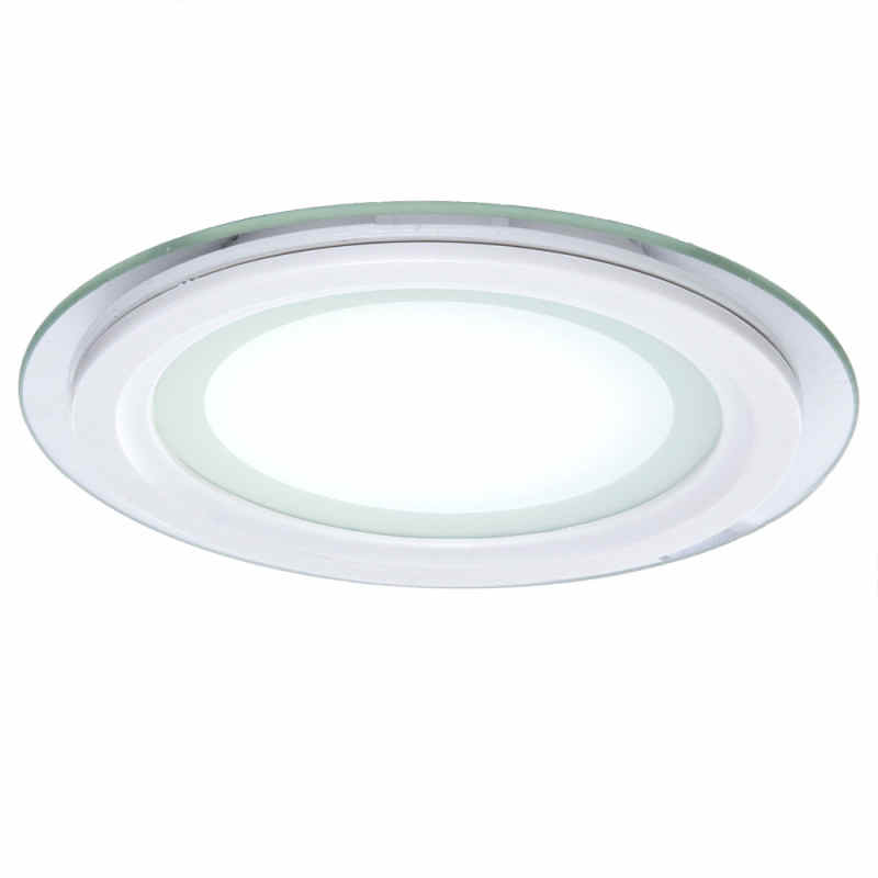 Plafonnier LED Rond Chromé 12W 930 Lumens - 6000K Blanc Froid - 40 000 Heures De Durée De Vie