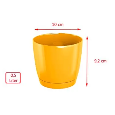 2 Vaso Da Fiori In Plastica Color Verde Salvia Coubi Round P 13,5 X 13 5 X 12 4 85552907