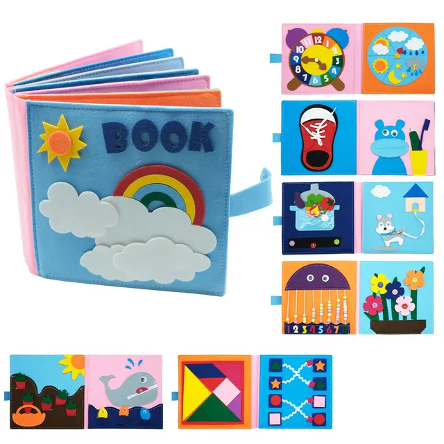 Libro de pegatinas Montessori para niños de 2 a 6 años, libro educativo de  aprendizaje temprano, regalo