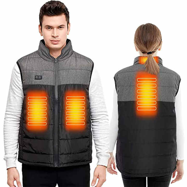 Chaleco calefactable con USB para hombre y mujer, chaqueta térmica sin  mangas, recargable, para exteriores
