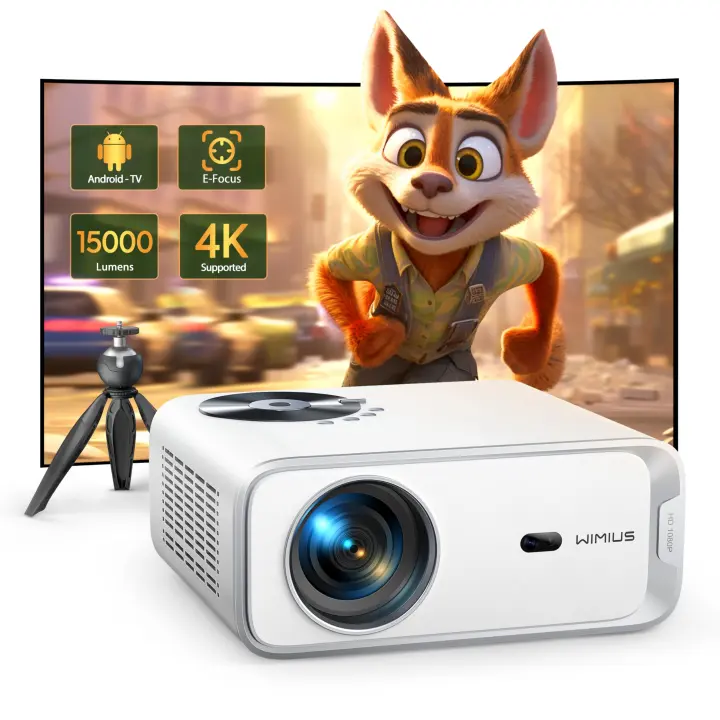 Proyector portátil 4K Led Android Compatible Wifi y Bluetooth