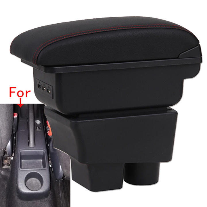 KAERGK Accoudoirs De Voiture Pour Skoda Fabia 2 2008-2014 - Console Centrale Double Couche Avec 7 Ports USB Et Porte-gobelets