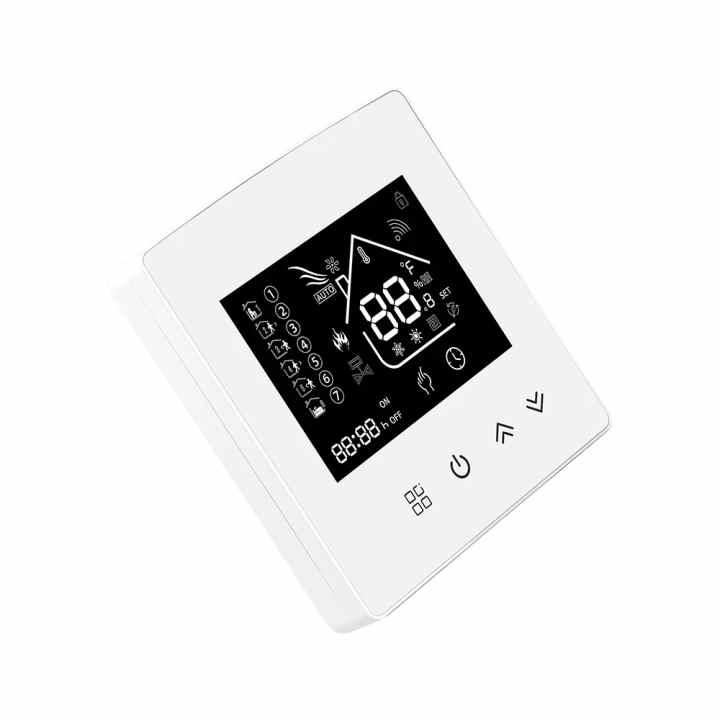 Termostato WiFi inteligente Tuya, control remoto de temperatura de calefacción  eléctrica de suelo, funciona con Alice/Alexa, color blanco, 16A