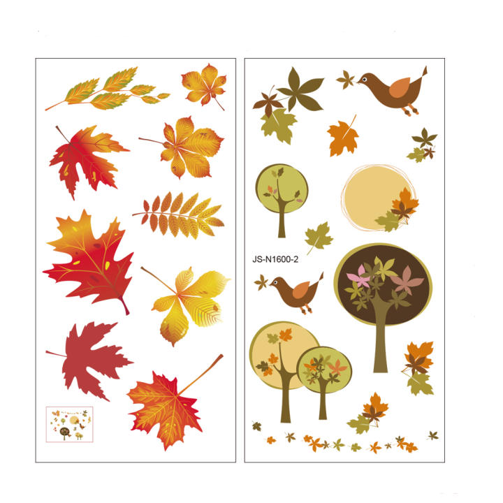 Pegatinas De Ventana De Otoño Para Acción De Gracias, 9 Hojas De PVC Autoadhesivas, Decoración Fácil Y Reutilizable